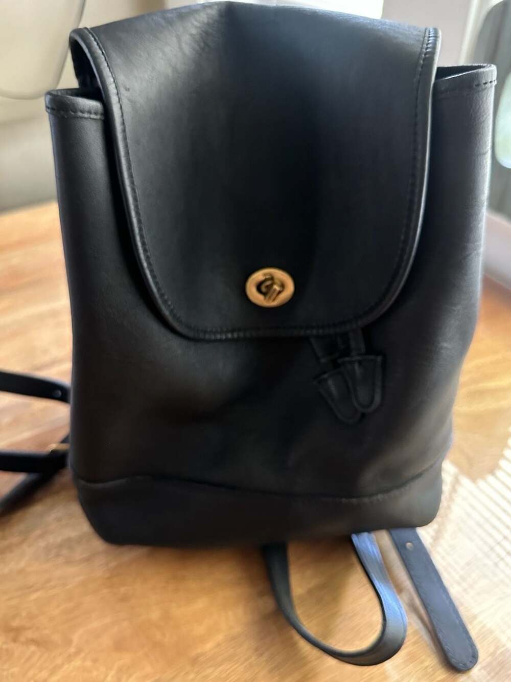 Vintage Coach 9960 Black Leather Mini Daypack Backpack - Picture 11 of 12